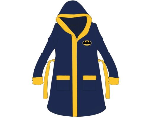 Accappatoio in cotone con cappuccio Batman per bambini