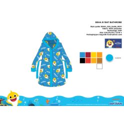   Accappatoio in microfibra con cappuccio Baby Shark per bambini