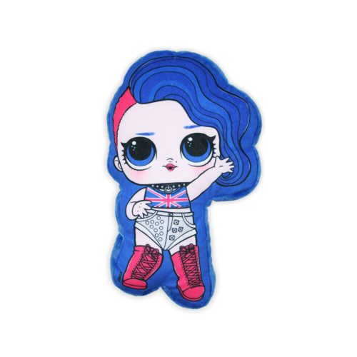 Cuscino giocattolo LOL Baby reversibile per ragazze - cuscino 2 in 1 - rosa chiaro-blu reale