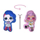 Cuscino giocattolo LOL Baby reversibile per ragazze - cuscino 2 in 1 - rosa chiaro-blu reale
