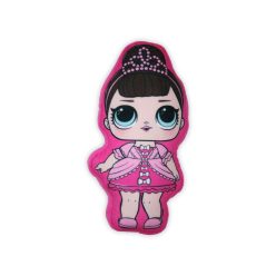   Cuscino giocattolo LOL Baby reversibile per ragazze - cuscino 2 in 1 - rosa-grigio scuro