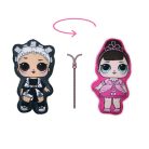 Cuscino giocattolo LOL Baby reversibile per ragazze - cuscino 2 in 1 - rosa-grigio scuro