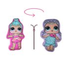 Cuscino giocattolo LOL Baby reversibile per ragazze - cuscino 2 in 1 - lilla-rosa