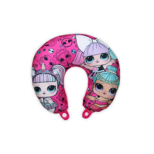 Cuscino da viaggio LOL Baby per ragazze - cuscino per il collo - rosa
