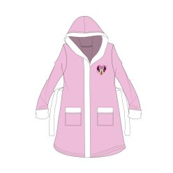   Accappatoio in cotone con cappuccio per bambini Minnie Mouse Disney - rosa - 110-116