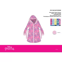   Principesse Disney accappatoio in microfibra con cappuccio per bambini