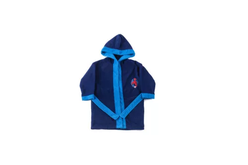 Vestaglia per bambini - con cappuccio in microfibra - Spiderman - 122-128 - blu scuro