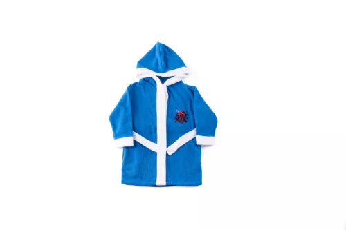 Vestaglia per bambini - con cappuccio in microfibra - Spiderman - 110-116 - blu medio